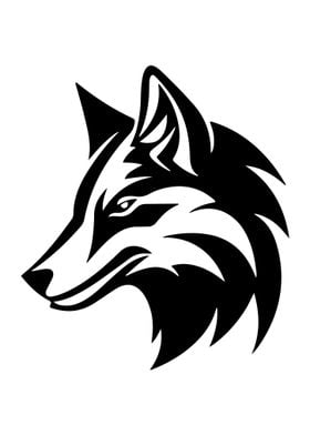 Wolf Stencil Design