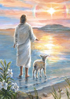 God with sheep