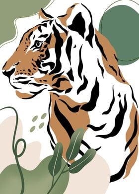 Boho Tiger Portrait