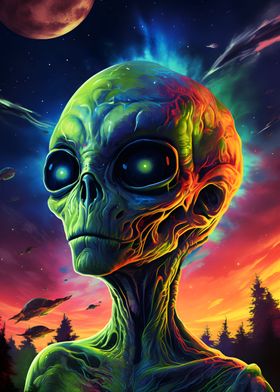 Alien Head Side View
