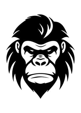 Gorilla Stencil Design