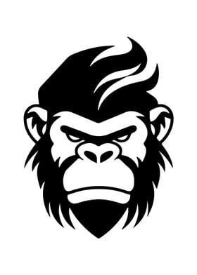 Gorilla Stencil Design