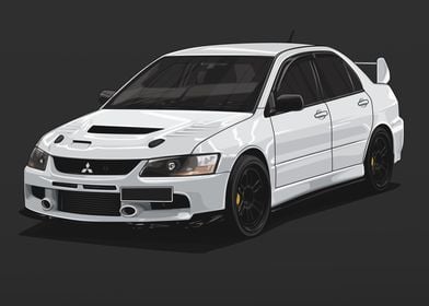 Lancer Evolution VII White