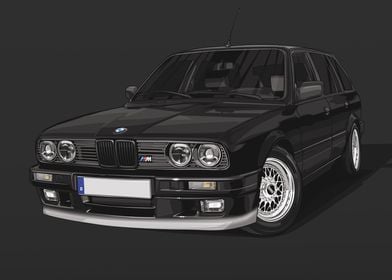 BMW E30 320i Touring BBS