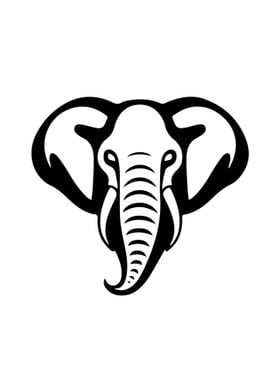 Elephant Stencil Design