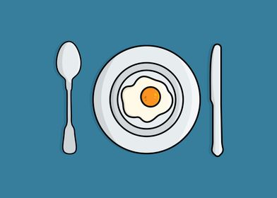 Fried Egg in Plate