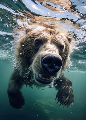 Bear in the water