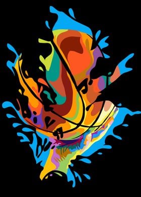 Basketball in pop art