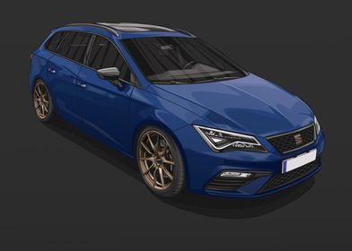 Seat Leon Cupra 300 Blue