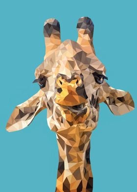 giraffe face Low Poly