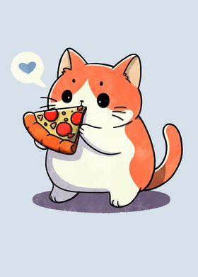 Pizza Loving cat