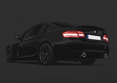 BMW E92 335i Black 3 Serie