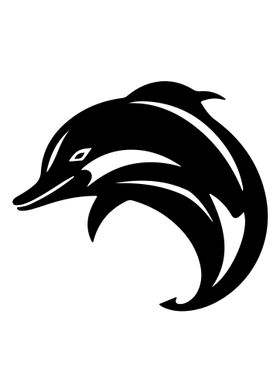 Dolphin Stencil Design