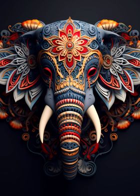 Mandala  Elephant 06