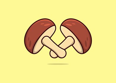 Two Mushroom vector design