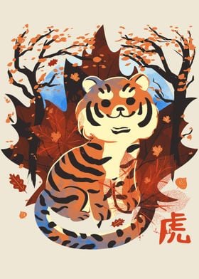 Tiger in autumn