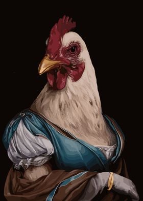 Chicken with dress