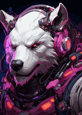Cyberpunk Wolf