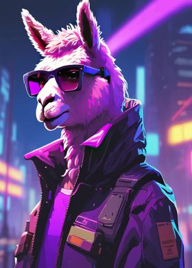 cyberpunk alpaca