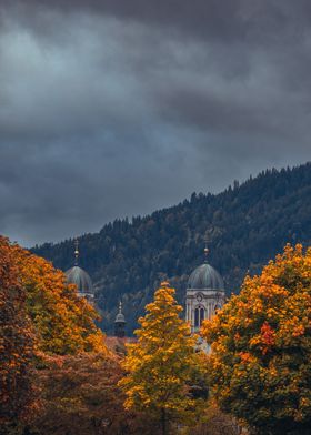 Autumn Church Einsiedeln
