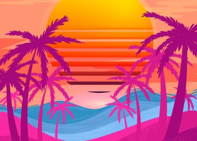 Pink Palm Synthwave