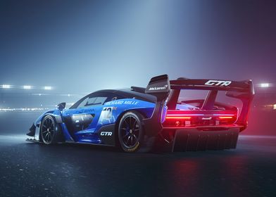 MCLAREN SENNA GTR car blue