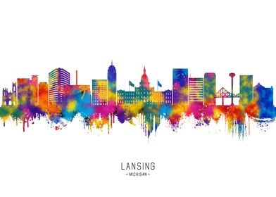 Lansing Michigan Skyline