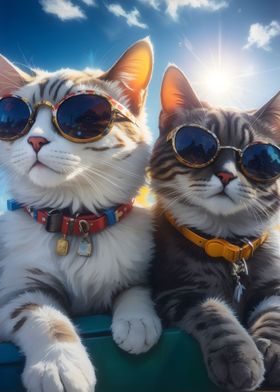 Summer Vacation Cats