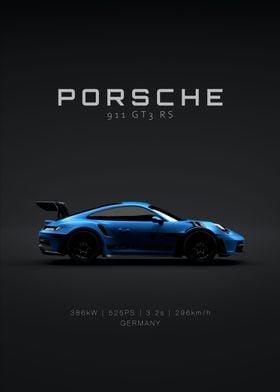 Porsche GT3 RS 2022 Blue