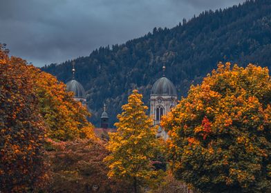 Autumn Church Einsiedeln