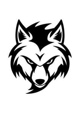 Wolf Stencil Design