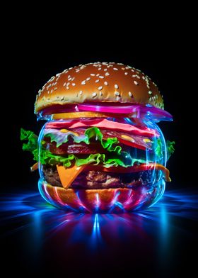 Cheese Burger Neon