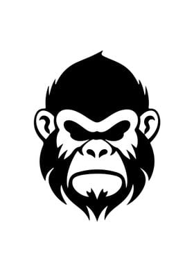 Gorilla Stencil Design