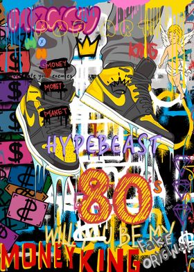 Pop art graffiti 80s