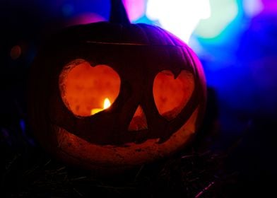 Halloween love pumpkin