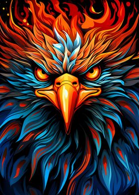 Phoenix Eagle Bird Face