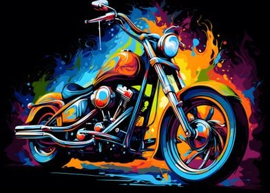 Abstrakt Motorcycle Paint
