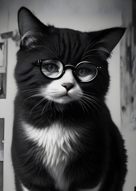 Cat glasses funny