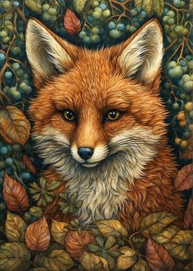 Fox in Whimsical Forest