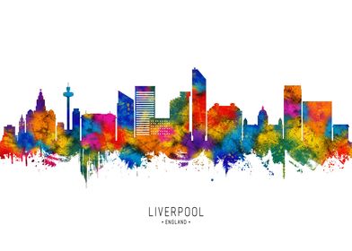 Liverpool England Skyline