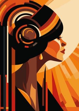 Art deco woman