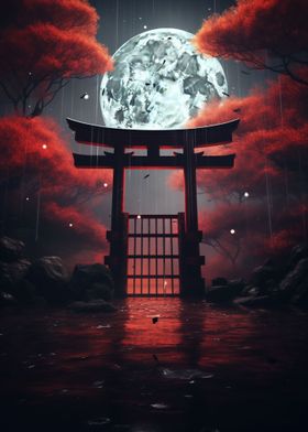 Red Fantasy Gate in Japan