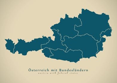 Austria federal states map