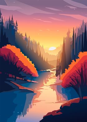 Sunset River