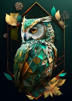 Abstract geometric Owl