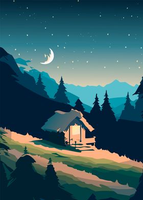 Night Sky Illustration