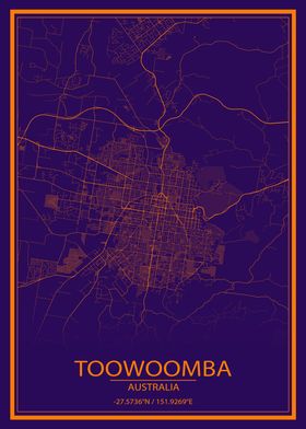 Toowoomba Purple City Map