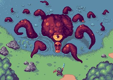 Tentacle Lake Pixel Art