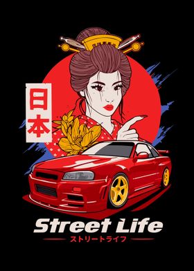 Street Women Car