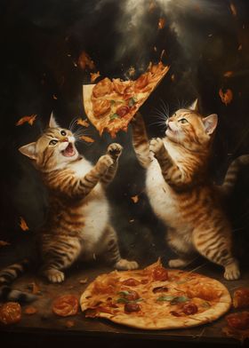 Pizza Cat Food Fight